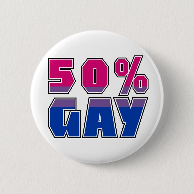 Chapa Redonda De 5 Cm Gay del 50% (Anverso)