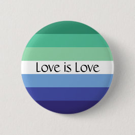 Chapa Redonda De 5 Cm Gay Flag Love is Love Custom Text Button