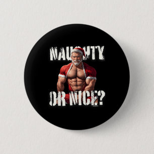 Chapa Redonda De 5 Cm Gay Xmas Músculo Papi oso lindo Santa Orgullo LGBT