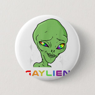 Chapa Redonda De 5 Cm Gaylien Gay Alien por orgullo gay