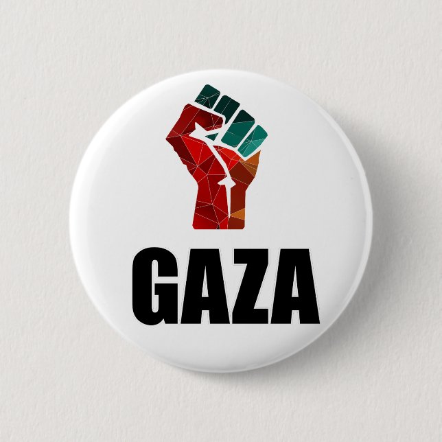 Chapa Redonda De 5 Cm Gaza Libre Palestina (Anverso)