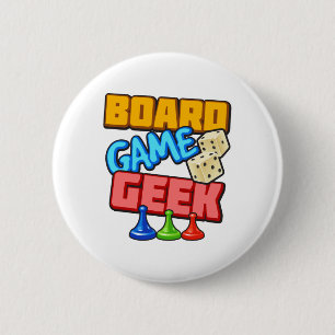 Chapa Redonda De 5 Cm Geek de juego de mesa