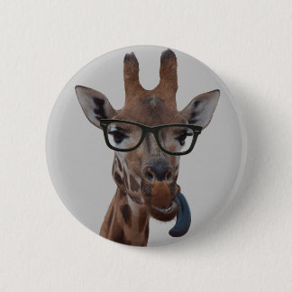 Chapa Redonda De 5 Cm Geek Giraffe