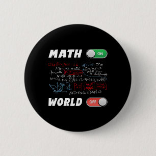 Chapa Redonda De 5 Cm Geeks de Matemáticas Día de Pi Matemáticas Encendi
