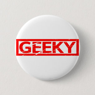 Chapa Redonda De 5 Cm Geeky Stamp