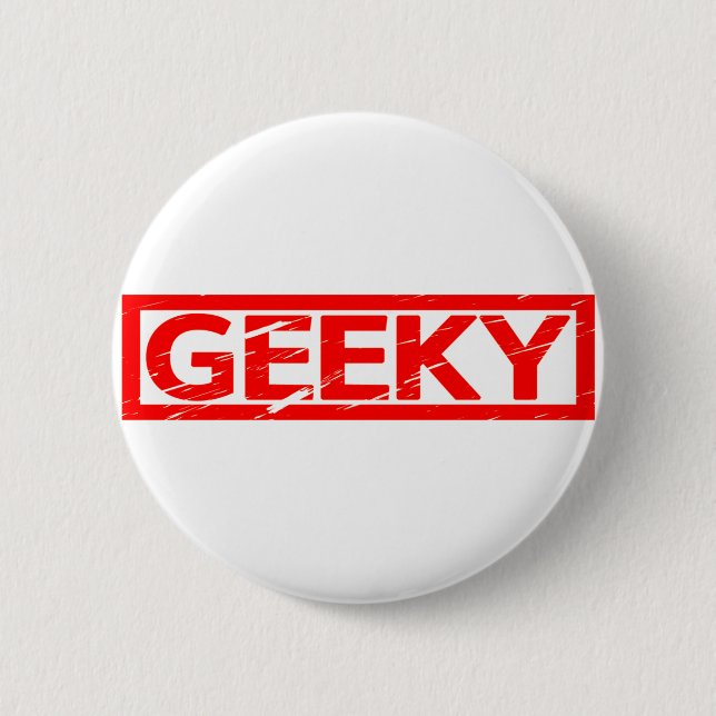 Chapa Redonda De 5 Cm Geeky Stamp (Anverso)