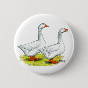 Chapa Redonda De 5 Cm Geese: Embden Pair
