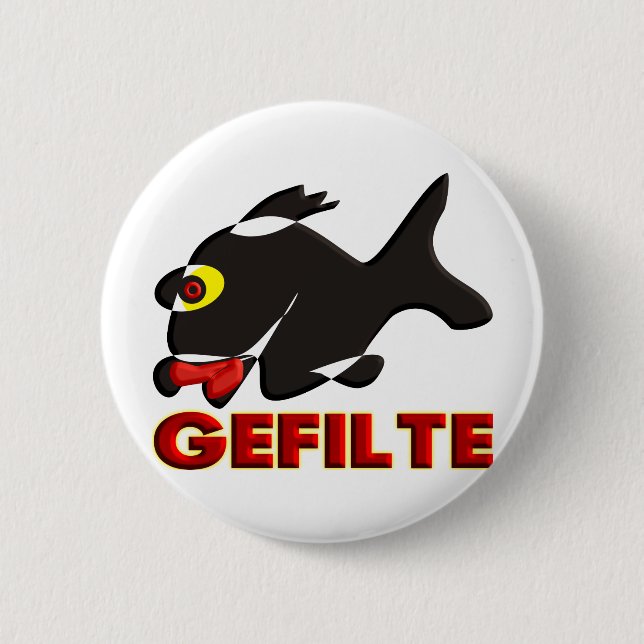 Chapa Redonda De 5 Cm Gefilte (Anverso)