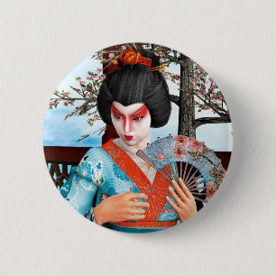 Chapa Redonda De 5 Cm Geisha