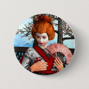 Chapa Redonda De 5 Cm Geisha