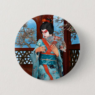 Chapa Redonda De 5 Cm Geisha