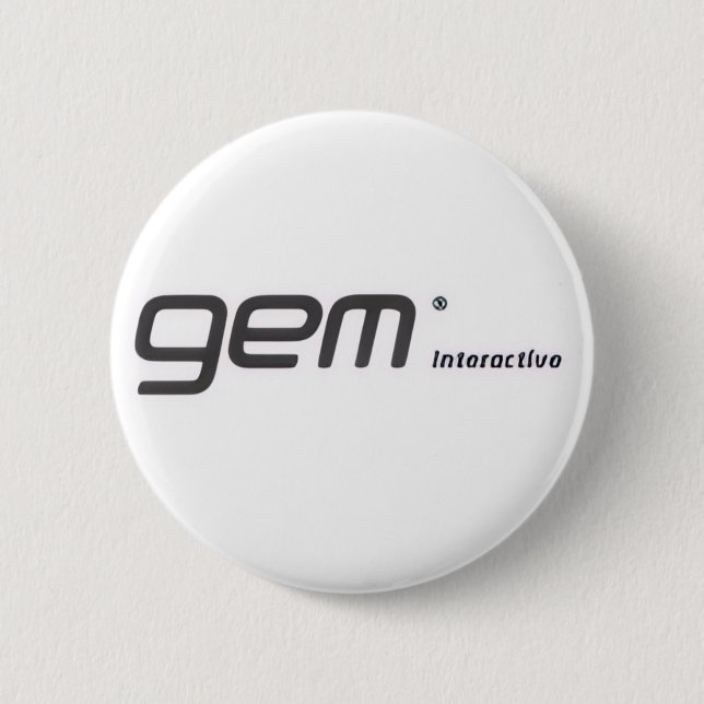 Chapa Redonda De 5 Cm gem Interactive button,gem interactive (Anverso)