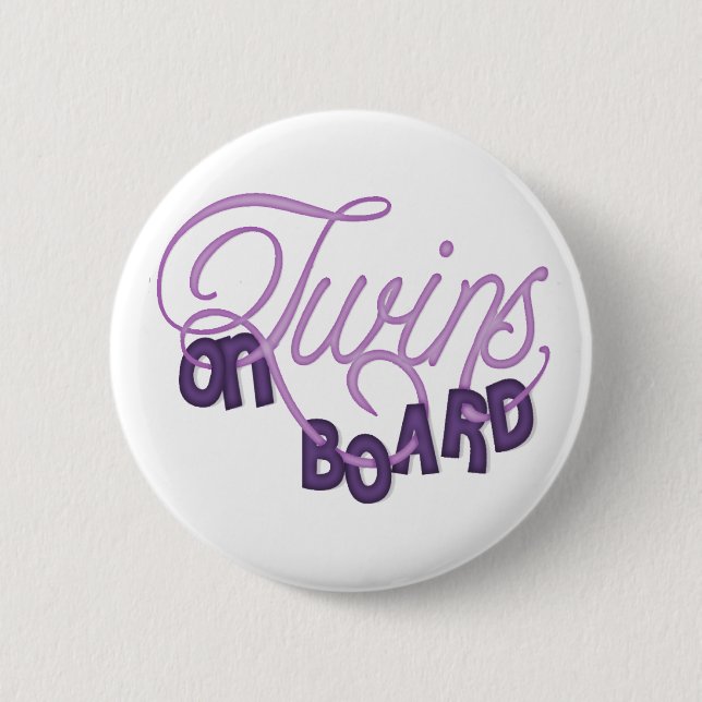 Chapa Redonda De 5 Cm Gemelos a bordo (Anverso)