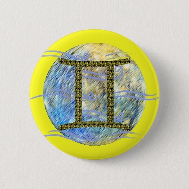 Chapa Redonda De 5 Cm Gemini (Anverso)