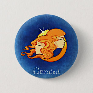 Chapa Redonda De 5 Cm Gemini, Gemelli