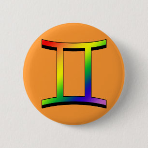 Chapa Redonda De 5 Cm Géminis de GLBT