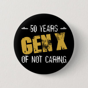 Chapa Redonda De 5 Cm Gen X 50 Cumpleaños