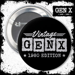 Chapa Redonda De 5 Cm Generación Gen X Generación Gen Xer Nacido 1980 Ge
