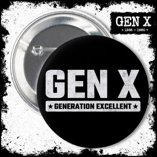 Chapa Redonda De 5 Cm Generación X Generación Xer Excelente Generación X
