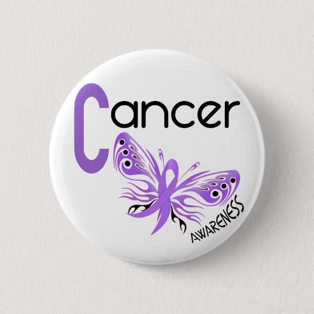 Chapa Redonda De 5 Cm General Cancer BUTTERFLY 3,1 (Anverso)