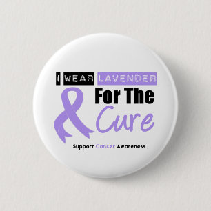 Chapa Redonda De 5 Cm General Cancer I Wear Lavender para la curación