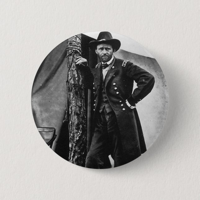 Chapa Redonda De 5 Cm General Grant (Anverso)