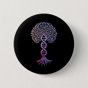 Chapa Redonda De 5 Cm Genética De La Ciencia Del Adn Del Árbol De La Vid