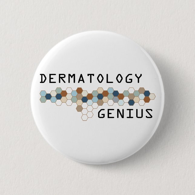 Chapa Redonda De 5 Cm Genio de la dermatología (Anverso)