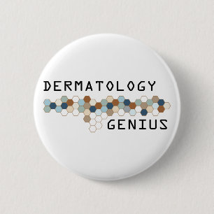 Chapa Redonda De 5 Cm Genio de la dermatología