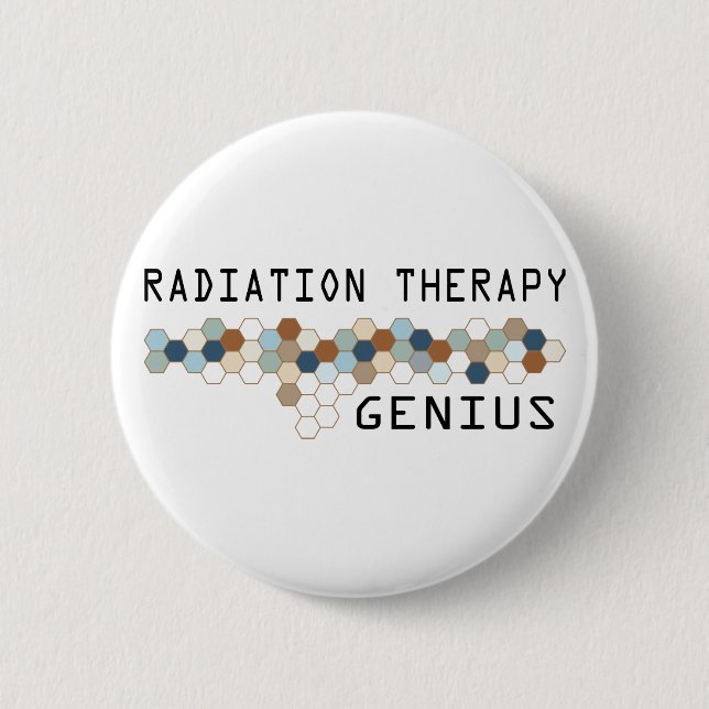 Chapa Redonda De 5 Cm Genio de la radioterapia (Anverso)