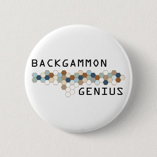 Chapa Redonda De 5 Cm Genio del backgammon