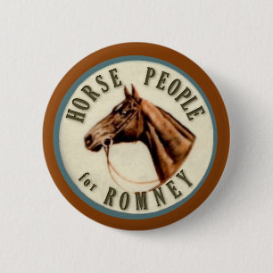 Chapa Redonda De 5 Cm Gente del caballo para Romney