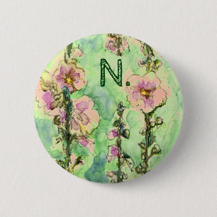 Chapa Redonda De 5 Cm Gentle Mallow con su monograma