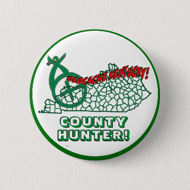 CHAPA REDONDA DE 5 CM GEOCACHE KENTUCKY COUNTRY HUNTER (Anverso)