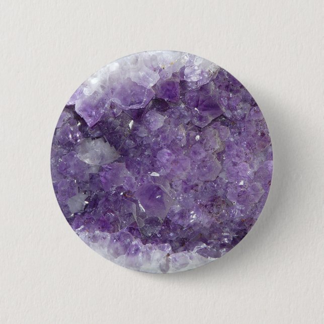 Chapa Redonda De 5 Cm Geode Amethyst - piedra preciosa cristalina (Anverso)
