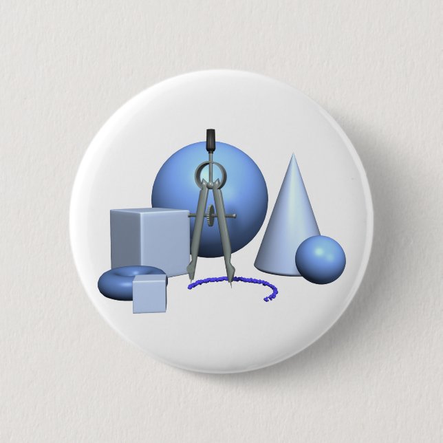 Chapa Redonda De 5 Cm Geometría y formas geométricas (Anverso)