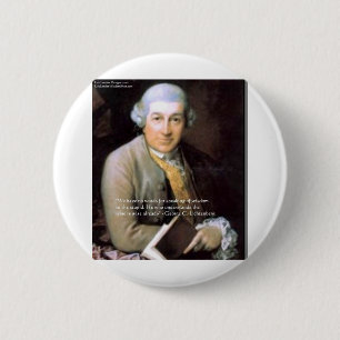 Chapa Redonda De 5 Cm Georg C Lichtenberg "El Sabio" Citas Tarjetas y Re