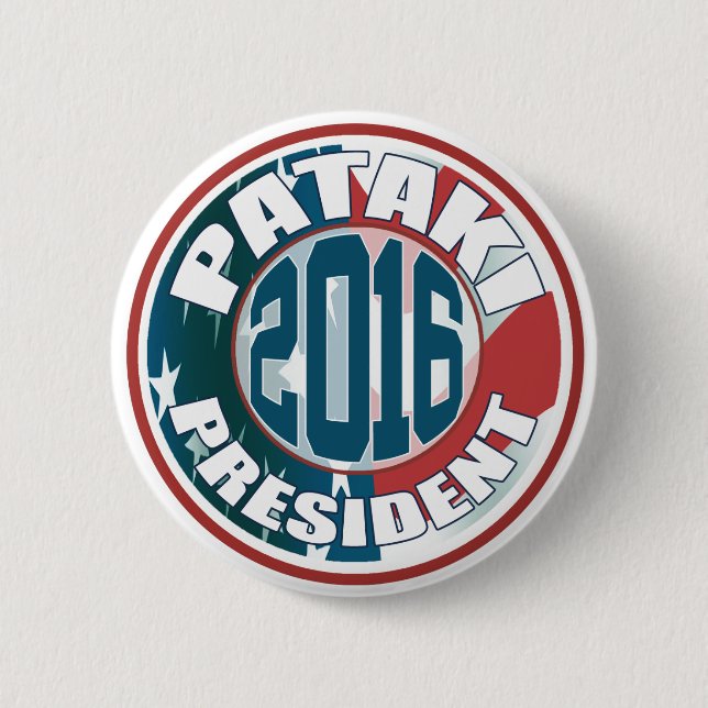 Chapa Redonda De 5 Cm George Pataki para el presidente en 2016 (Anverso)