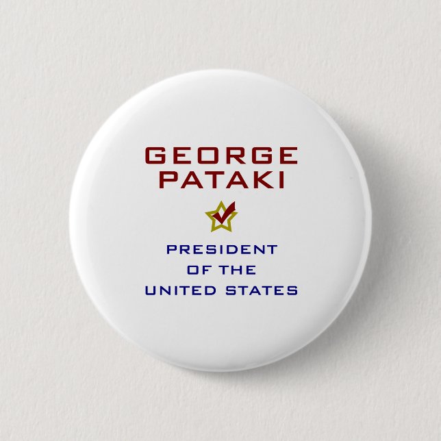 Chapa Redonda De 5 Cm George Pataki presidente de EE.UU. (Anverso)