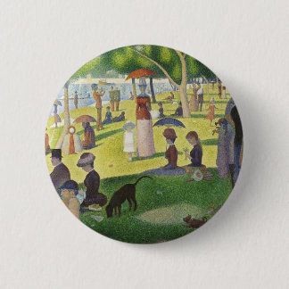 Chapa Redonda De 5 Cm George Seurat un domingo en La Grande Jatte famoso