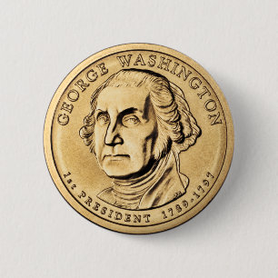 Chapa Redonda De 5 Cm George Washington