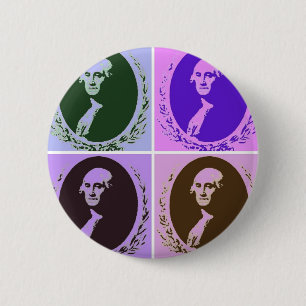 Chapa Redonda De 5 Cm George Washington