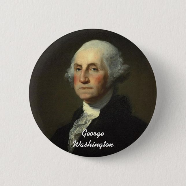 Chapa Redonda De 5 Cm George Washington (Anverso)