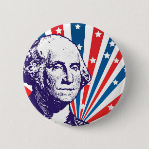 Chapa Redonda De 5 Cm George Washington