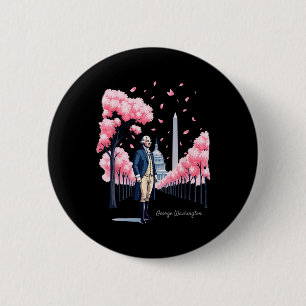 Chapa Redonda De 5 Cm George Washington Cherry Blossom Art Washington Dc
