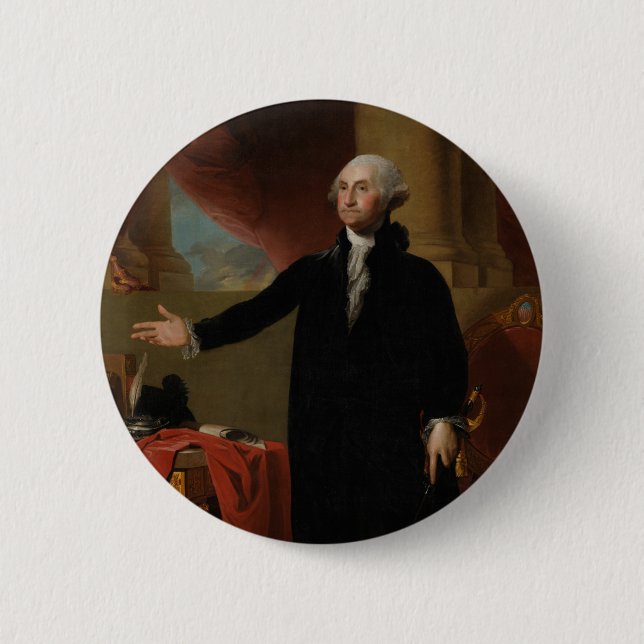 Chapa Redonda De 5 Cm George Washington - Gilbert Estuardo (1797) (Anverso)
