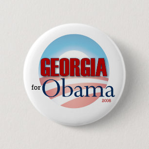 Chapa Redonda De 5 Cm Georgia para Obama