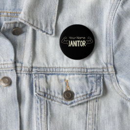 Chapa Redonda De 5 Cm Gerente De Instalaciones De Diseño De Janitor O Cu