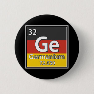 Chapa Redonda De 5 Cm Germanium - Bandera alemana Ciencia alemana