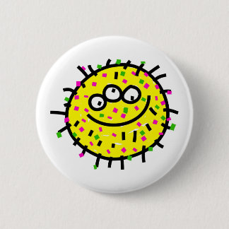 Chapa Redonda De 5 Cm Germen amarillo del dibujo animado
